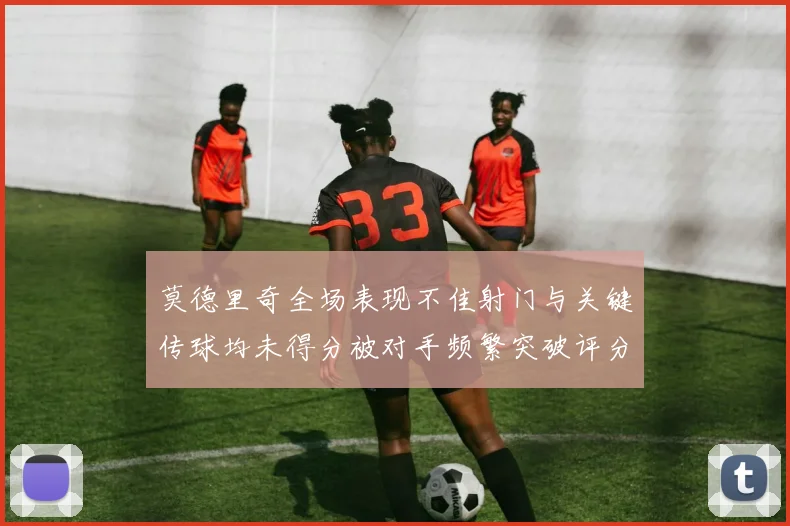 莫德里奇全场表现不佳射门与关键传球均未得分被对手频繁突破评分仅为68